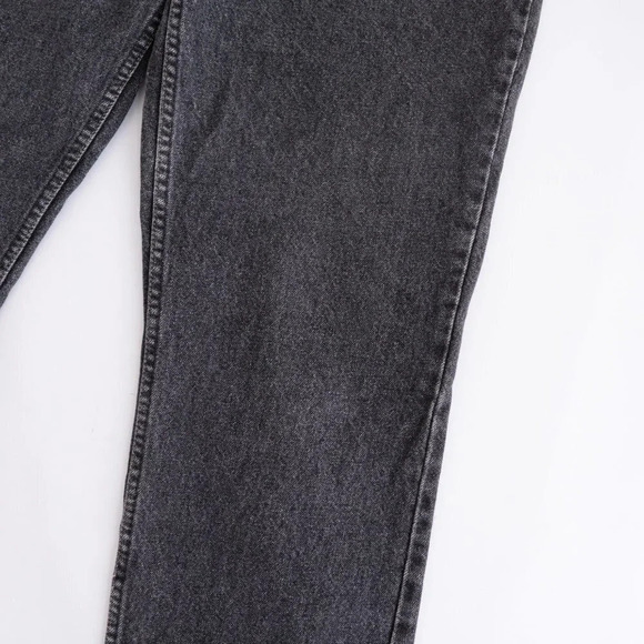 Vintage Levis 619 Black Stone Wash Straight Leg Denim Orange Tag Jeans 36/32 - Picture 13 of 14
